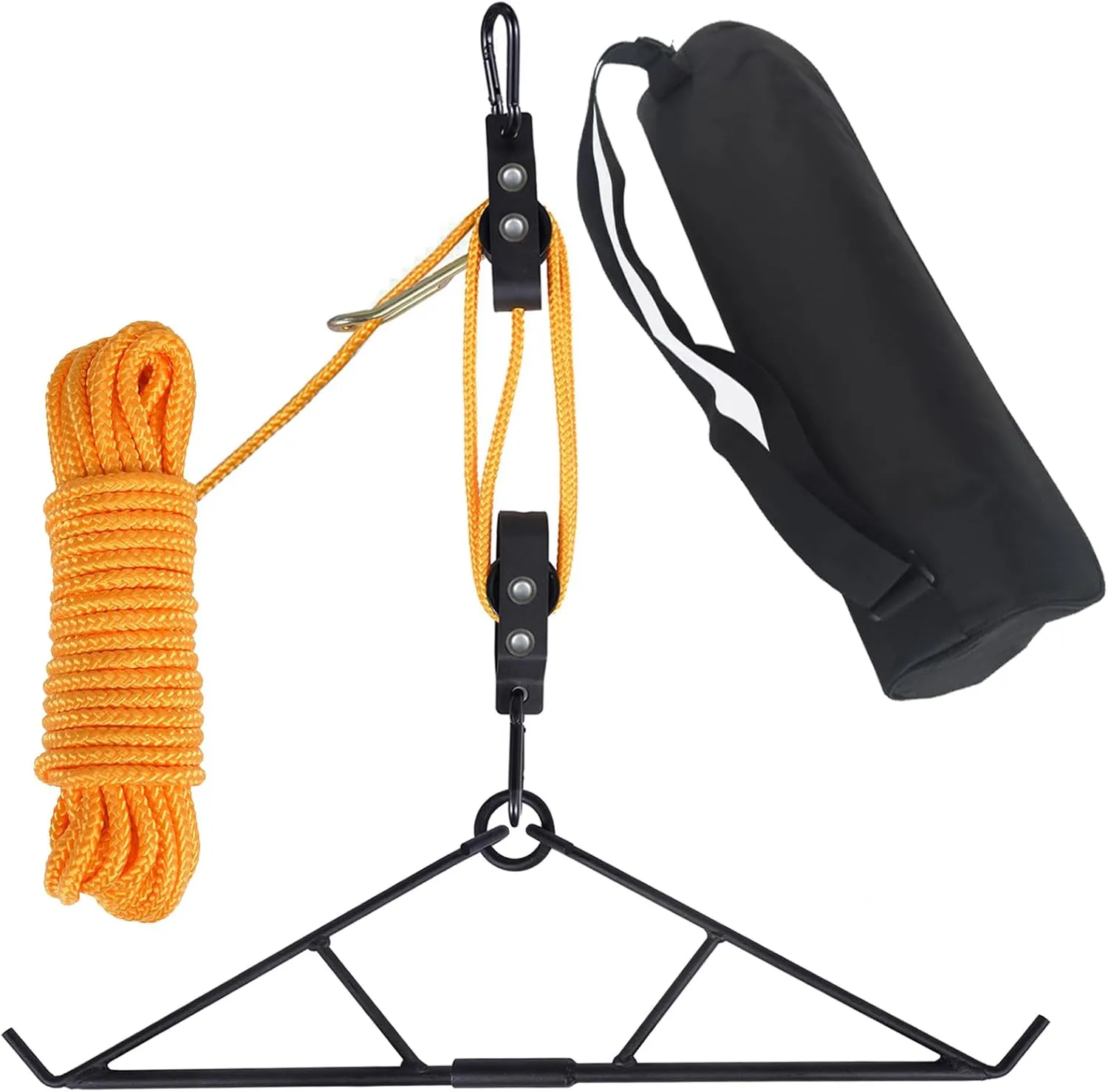 Deer Hanger Gambrel Rack for Skinning Max to 700LB Deer Hunting Game Hoist Pulley Lift System with Storage Bag for Hanging and Processing Deer Hog Goat