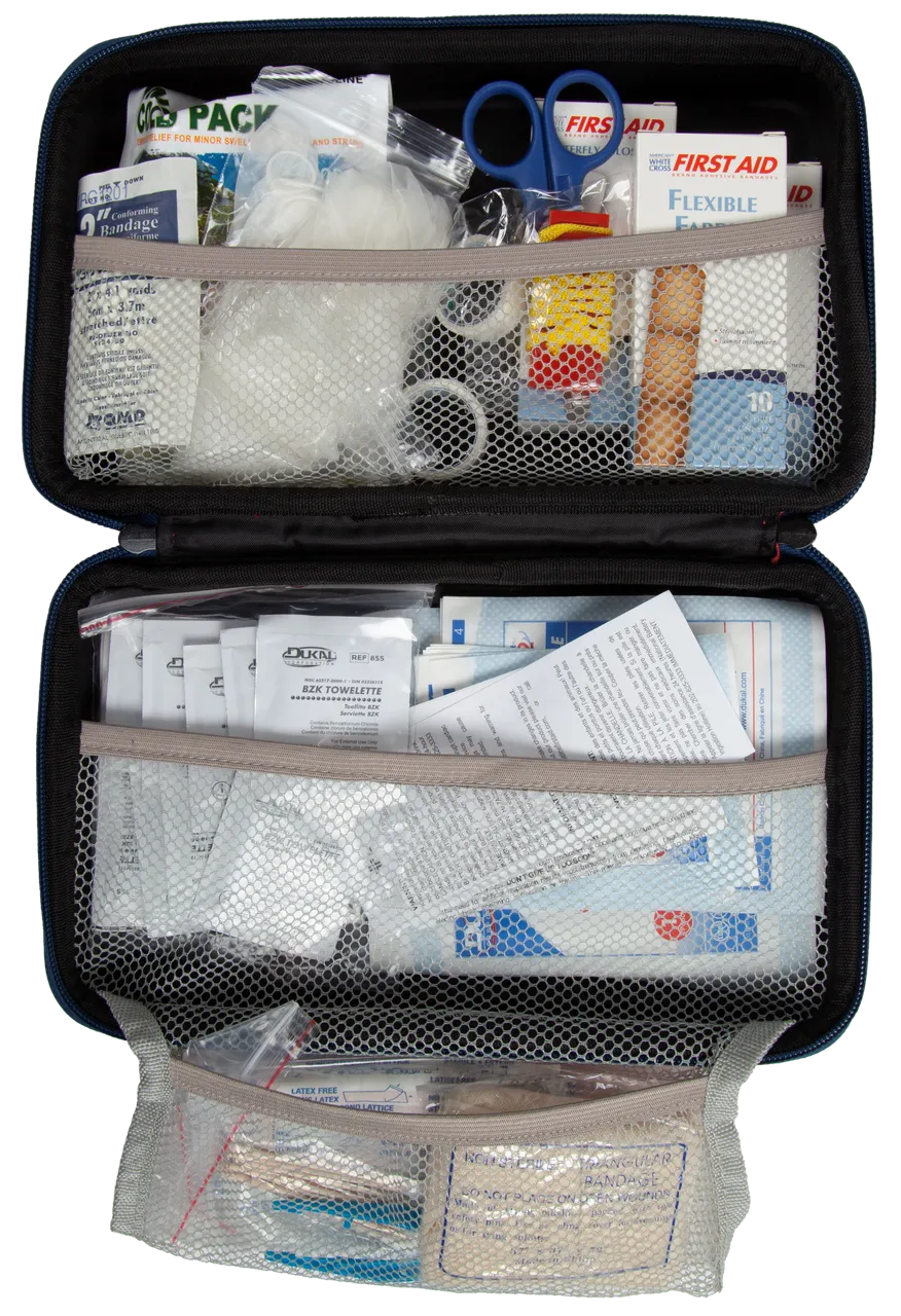 Deluxe Hard-Shell Foam First Aid Kit - 121 Piece