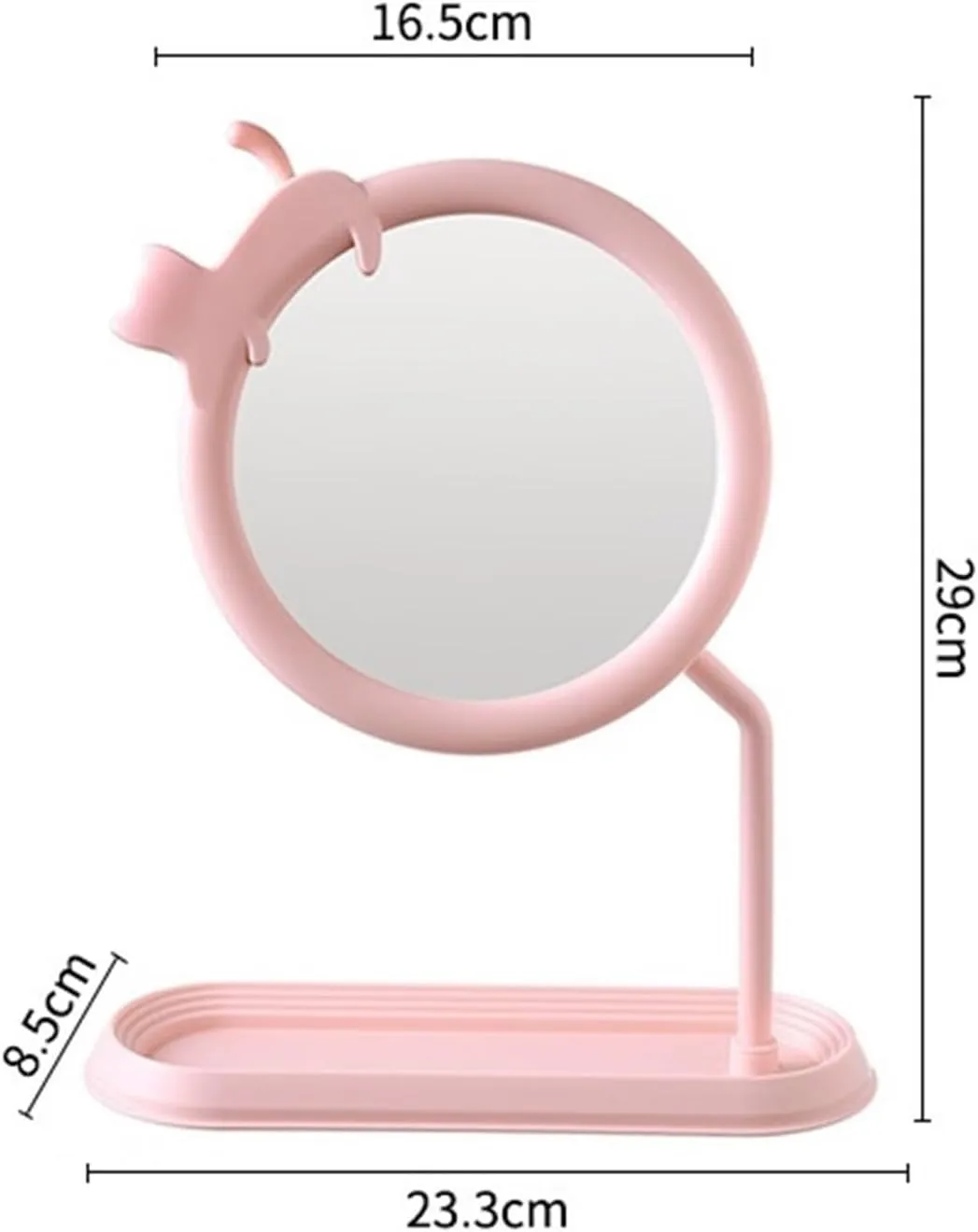 Desktop Makeup Mirror Girl's Dressing Table Desktop Hanging Jewelry Beauty Mirror Girls' Bedroom Dormitory Mirror