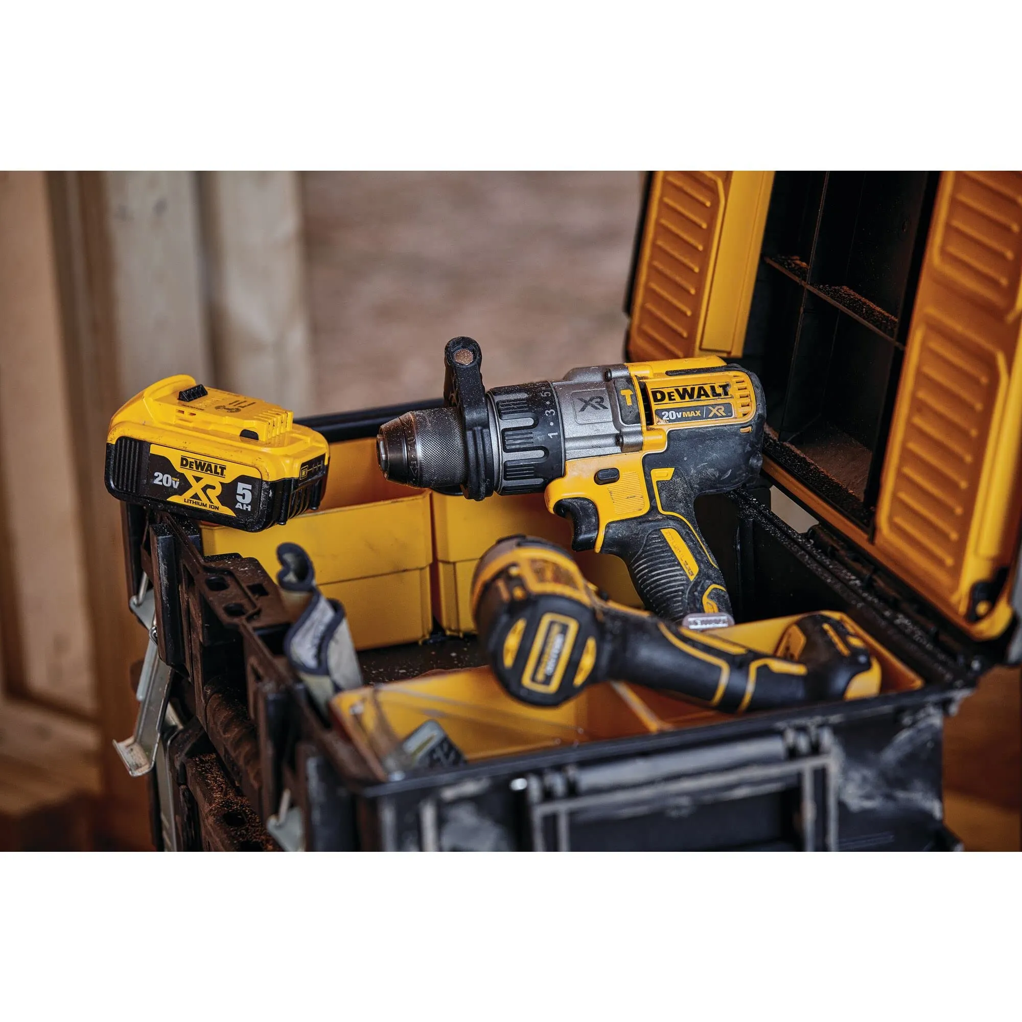 DEWALT 20V MAX XR Hammer Drill, Brushless, 3-Speed, Tool Only (DCD996B), Battery Powered, Yellow/Black