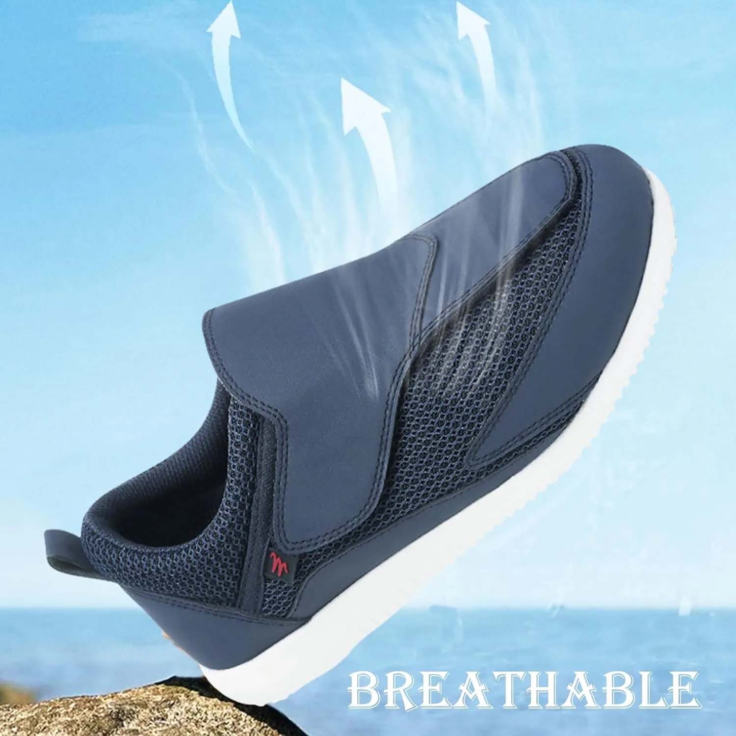 Diabetic Shoes for Women Extra Wide Width Walking Shoes Slip-on Shoes Comfortable and Breathable Adjustable Walking Shoes for for Elderly,Edema,Swollen Feet