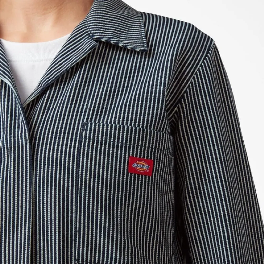 Dickies womens Long Sleeve Hickory Stripe Coveralls