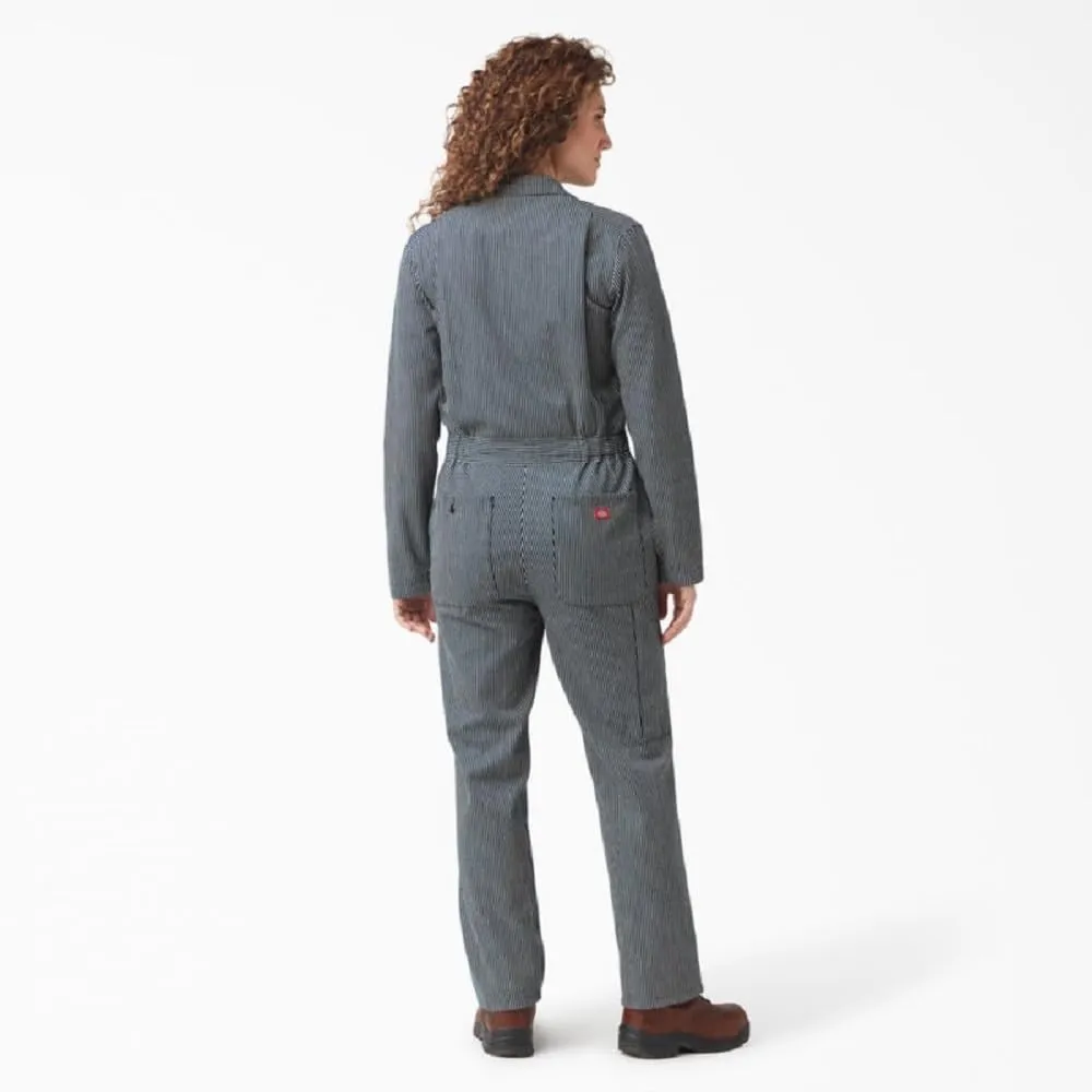 Dickies womens Long Sleeve Hickory Stripe Coveralls