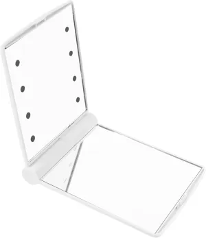 Didiseaon 2pcs Led Makeup Mirror Portable Folding Lighted Screen Travel-Friendly Design for Makeup Anytime Anywhere for Women