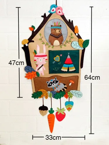 DIY Kit Felt Storage Bag Wall Hanging Bag Decoration