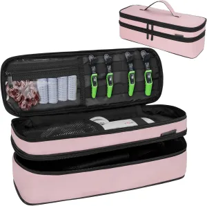 Double Layer Travel Carrying Case Compatible with Shark Flexstyle, Storage Case for Revlon One-Step Hair Dryer and Volumizer Hot Air Brush Portable Organizer Bag for Dyson Airwrap Styler