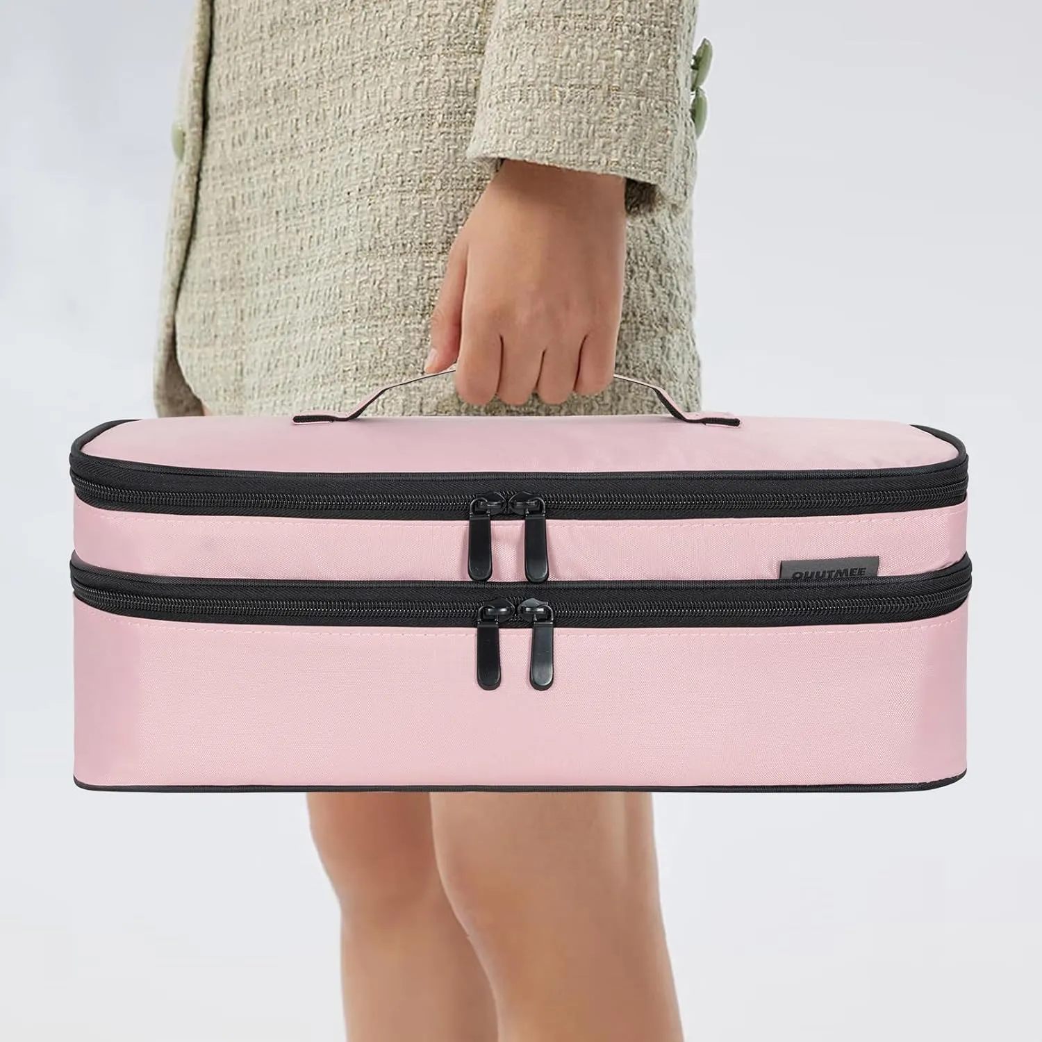 Double Layer Travel Carrying Case Compatible with Shark Flexstyle, Storage Case for Revlon One-Step Hair Dryer and Volumizer Hot Air Brush Portable Organizer Bag for Dyson Airwrap Styler