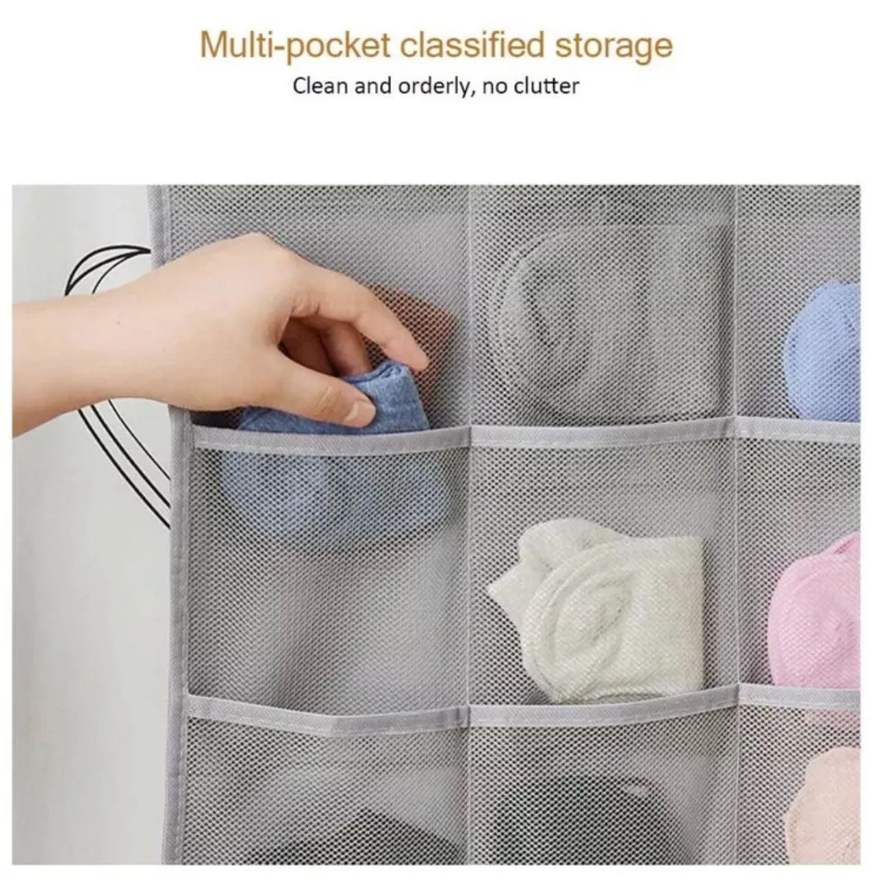 Double-Sided Hanging Bag Underwear Bra Socks Rack Hanger Storage Organizer