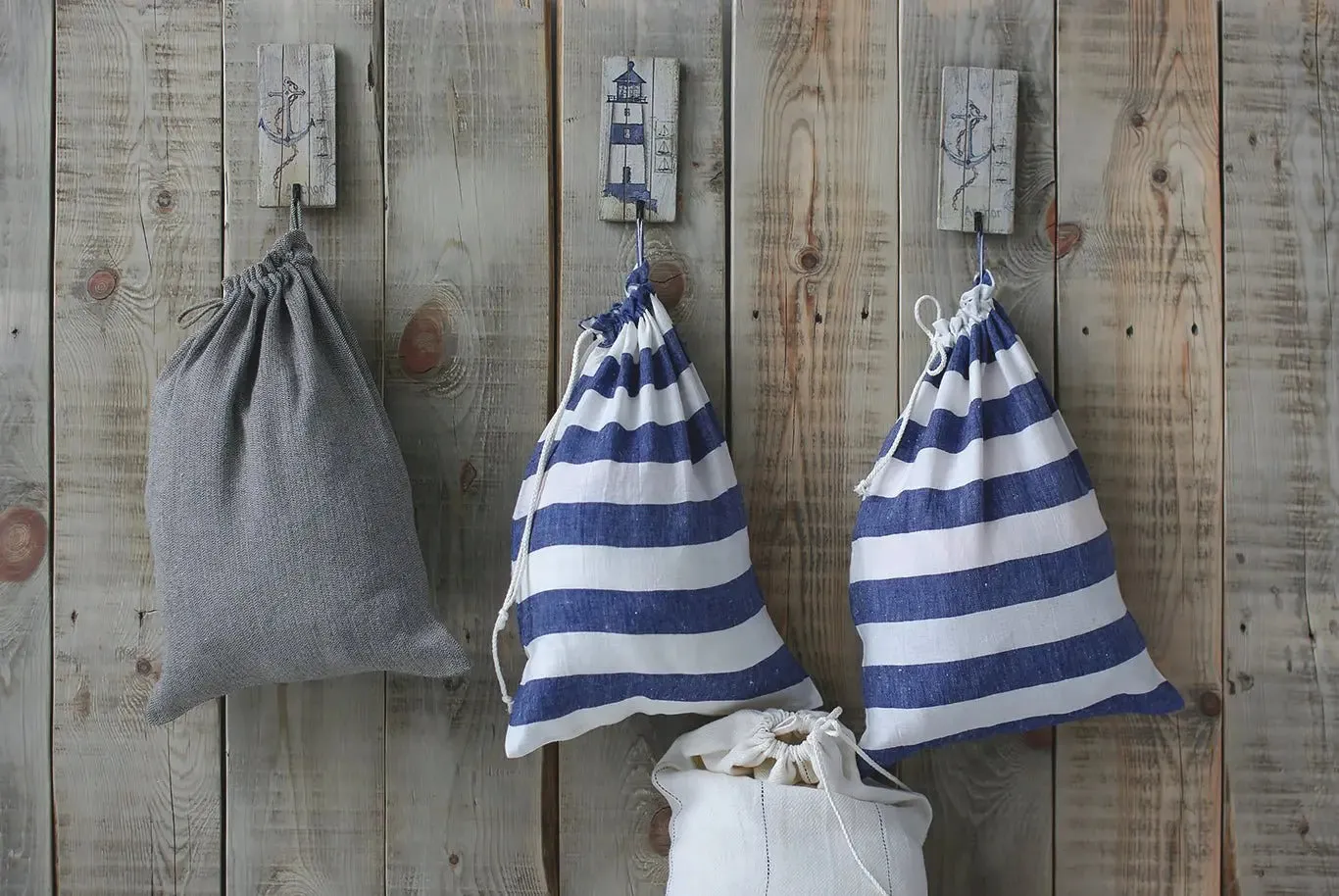 Drawstring Linen Laundry Bag