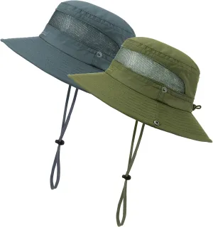 Durio Kids Sun Hats - UPF 50  Wide Brim Sun Protection for Boys & Girls