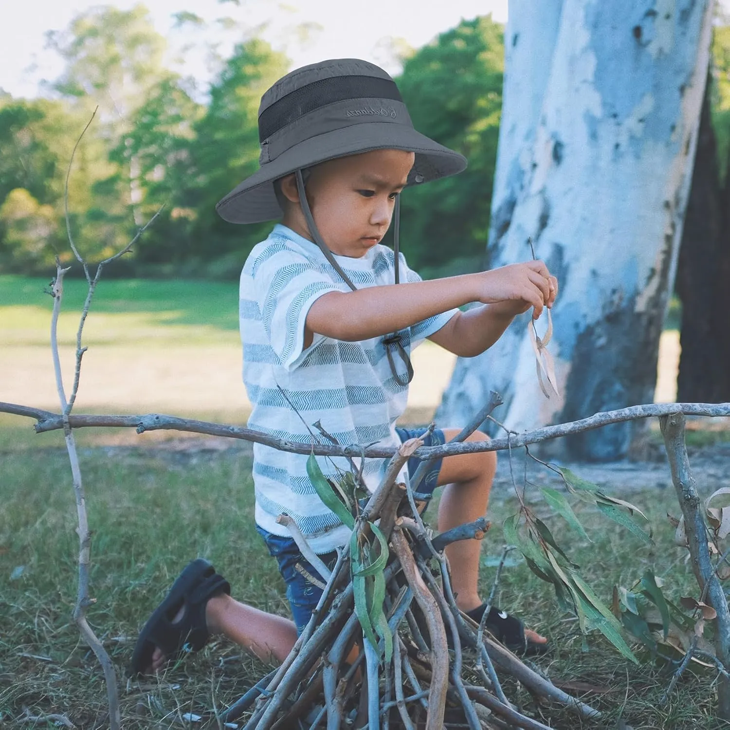 Durio Kids Sun Hats - UPF 50  Wide Brim Sun Protection for Boys & Girls