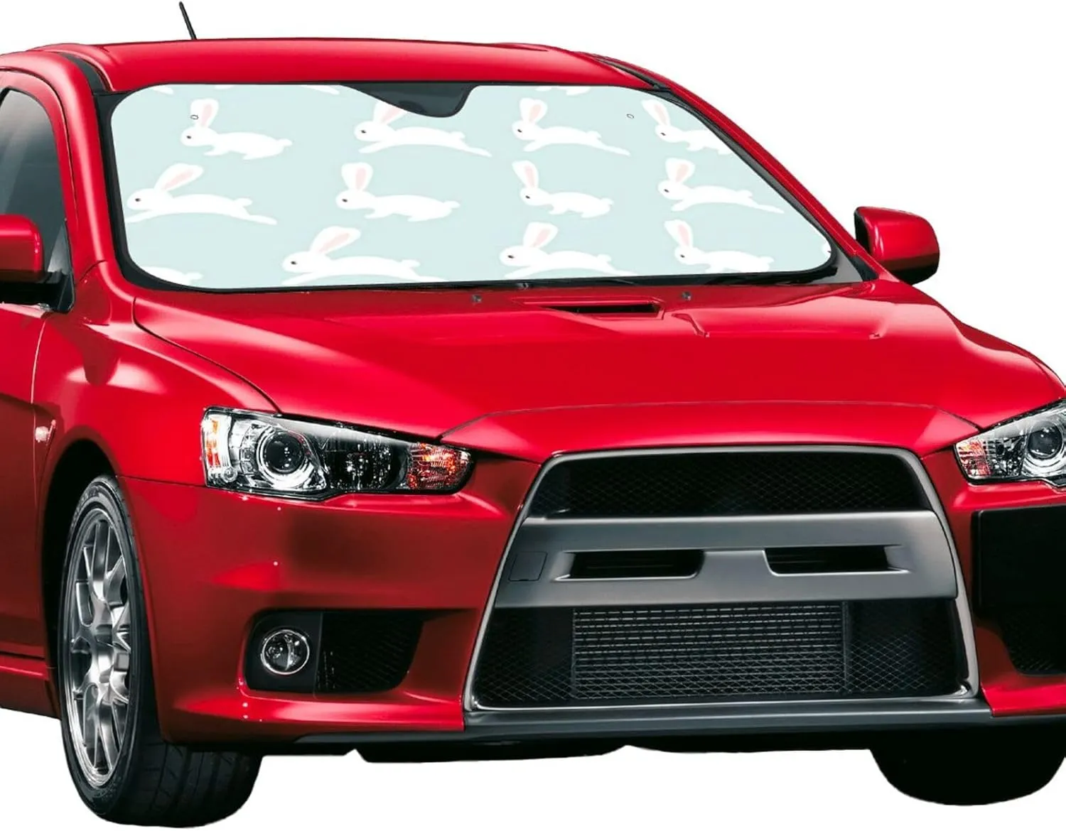 Easter Bunny Rabbit Car Front Window Sunshade Foldable Blocks Uv Rays Windshield Sun Shade for Car Truck SUV