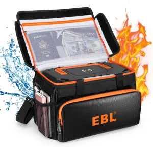 EBL Fireproof and Waterproof Document Bag Compatible with Portable Power Station 300W/500W/1000W/2000W, Home Basic Batteries AA AAA C D Battery and More