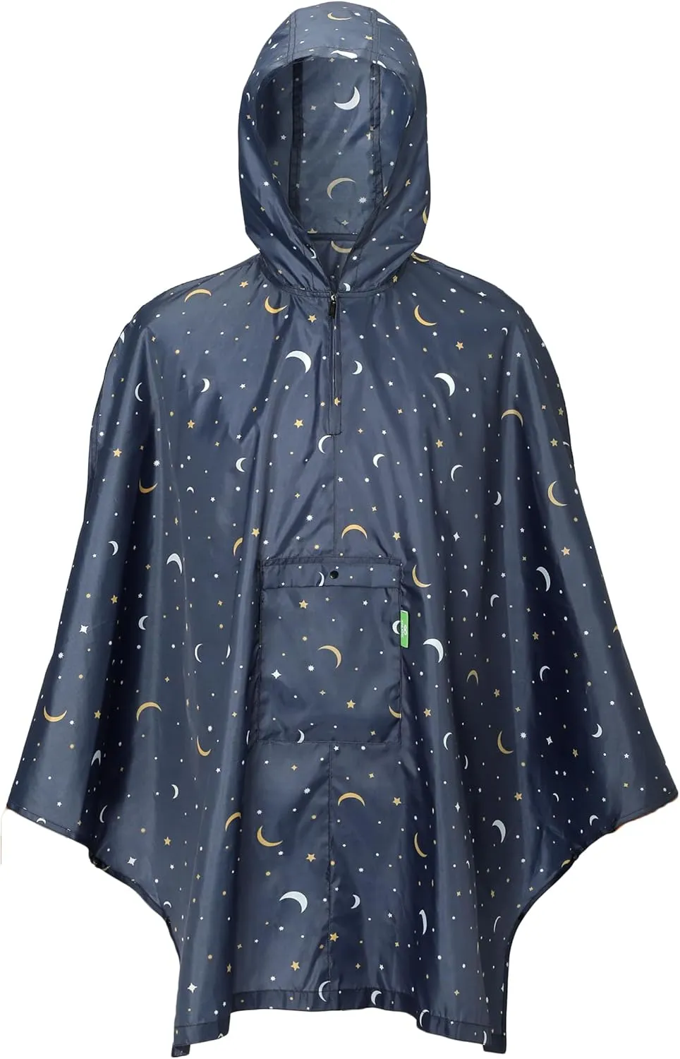 ECO CHIC Waterproof Hooded Rain Ponchos for Adults, Foldable Adult Poncho with Pocket, Lightweight Reusable Raincoat