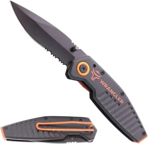EDC Small Pocket Knife for Men - Folding Compact Every Day Carry Camping Knife - 2.9" 8Cr13MoV Drop Point Partially Serrated Blade 3.2oz Cutting, Hiking & Tactical Gear with Pocket Clip