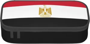 Egyptian Flag Large Capacity Storage Bag, fit for Travel, Office Supplies, Makeup, and Desk Organization, Black, One Size, Beauty Case