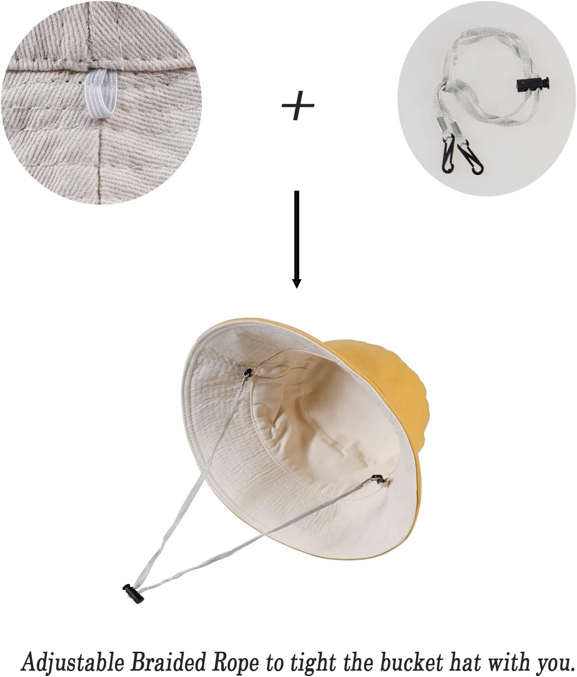 Eigso Unisex Cotton Bucket Hat for Women Men Solid Colors Outdoor Summer Fisherman Hat for Woman Man Beach Travel Sun Hats