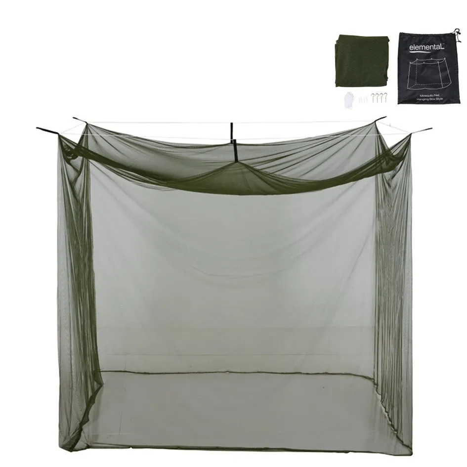 ELEMENTAL MOSQUITO NET HANGING BOX STYLE QUEEN