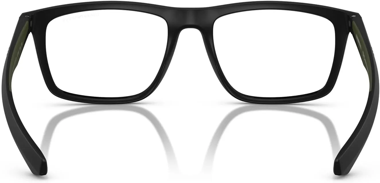 Emporio Armani Men's Ea4235 with Sun Clip-ons Square Prescription Eyewear Frames