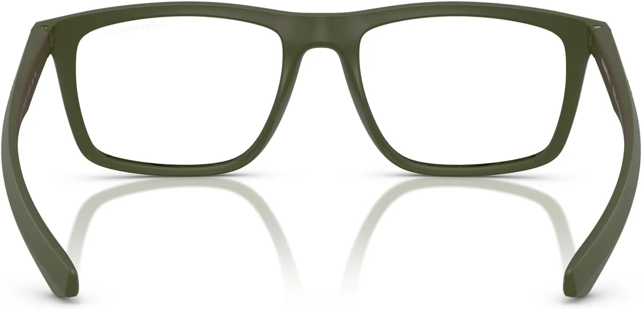 Emporio Armani Men's Ea4235 with Sun Clip-ons Square Prescription Eyewear Frames