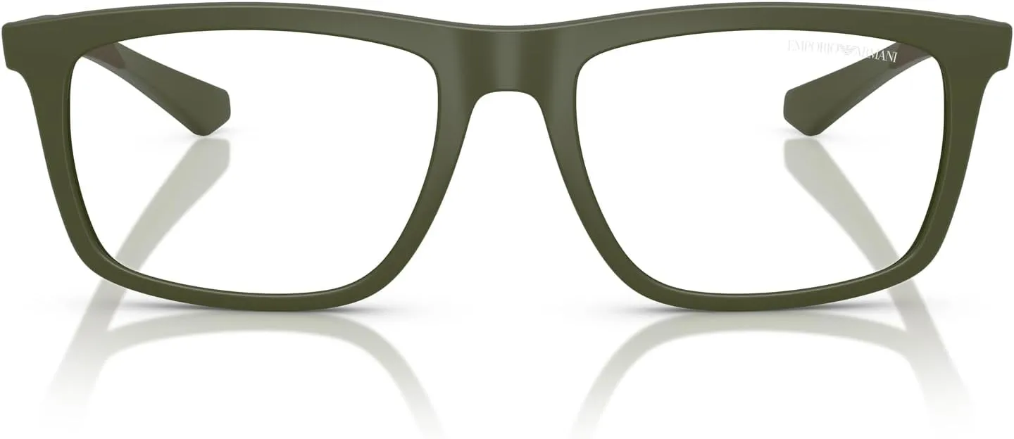 Emporio Armani Men's Ea4235 with Sun Clip-ons Square Prescription Eyewear Frames