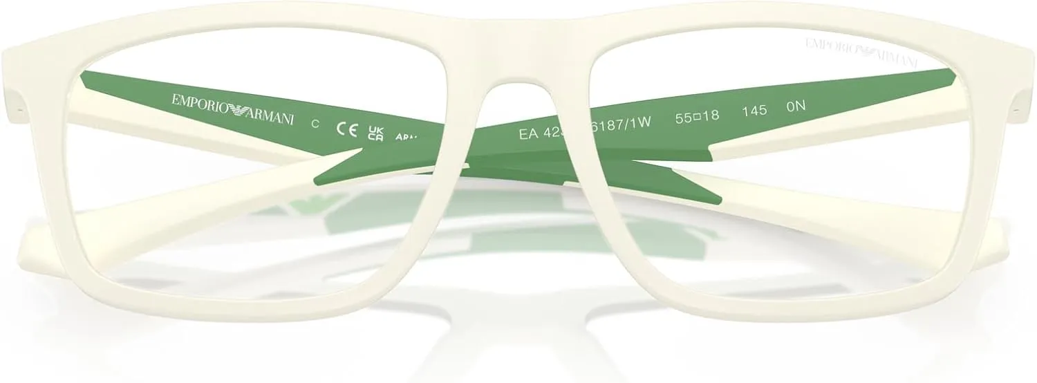 Emporio Armani Men's Ea4235 with Sun Clip-ons Square Prescription Eyewear Frames