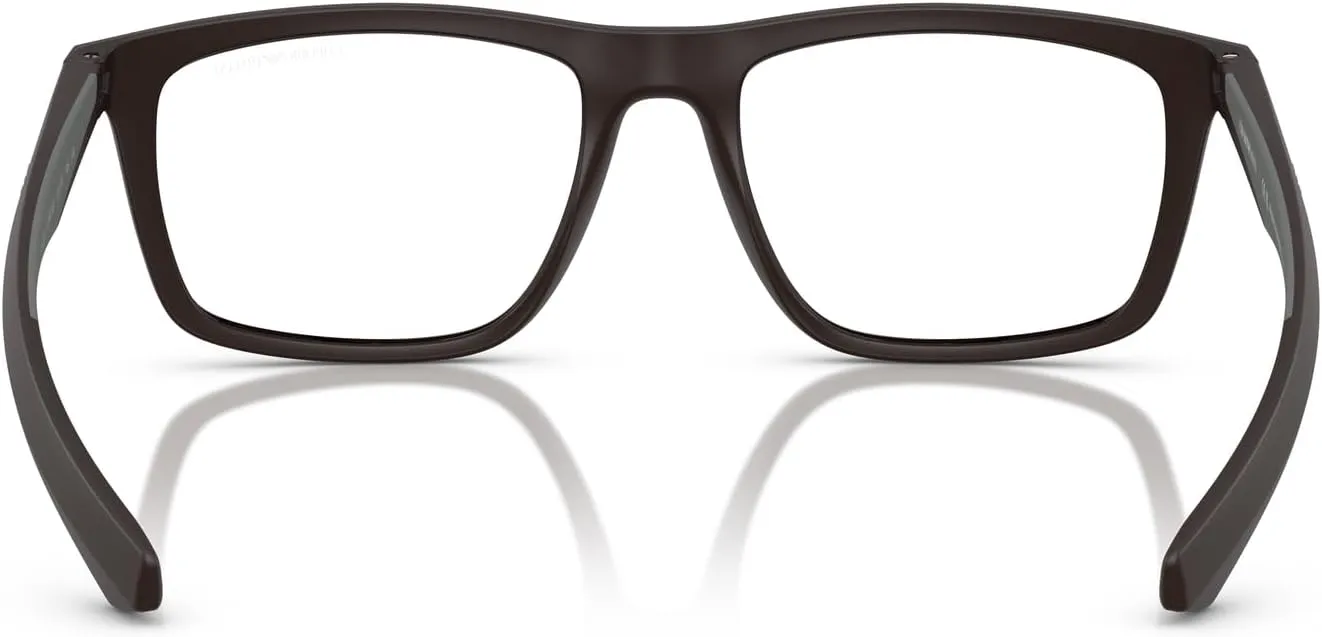 Emporio Armani Men's Ea4235 with Sun Clip-ons Square Prescription Eyewear Frames