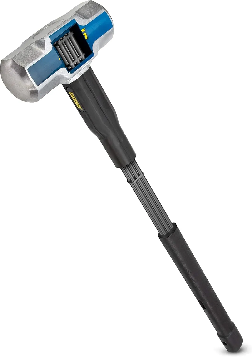 Estwing 12-Pound Soft Face Sledge Hammer for Automotive, Industrial, and Construction Use, 30-35 HRC, Locked Head, 30-Inch Long Indestructible Handle with Vulcanized Rubber Overlay