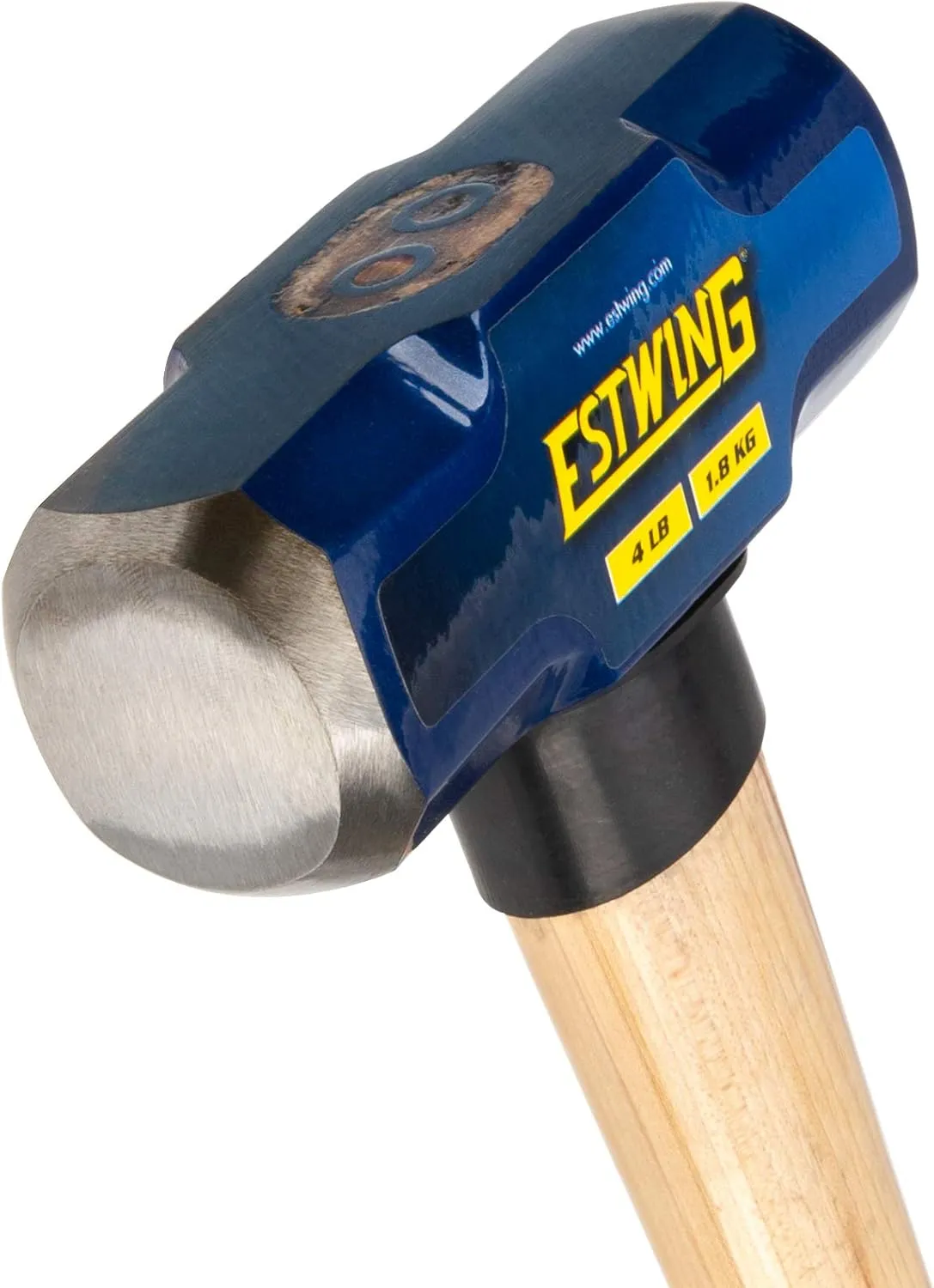 Estwing 4-Pound Hard Face Sledge Hammer for Demolition/Stake Driving, 50-55 HRC, 16-Inch Hickory Handle, Ergonomic Grip, Durable Construction