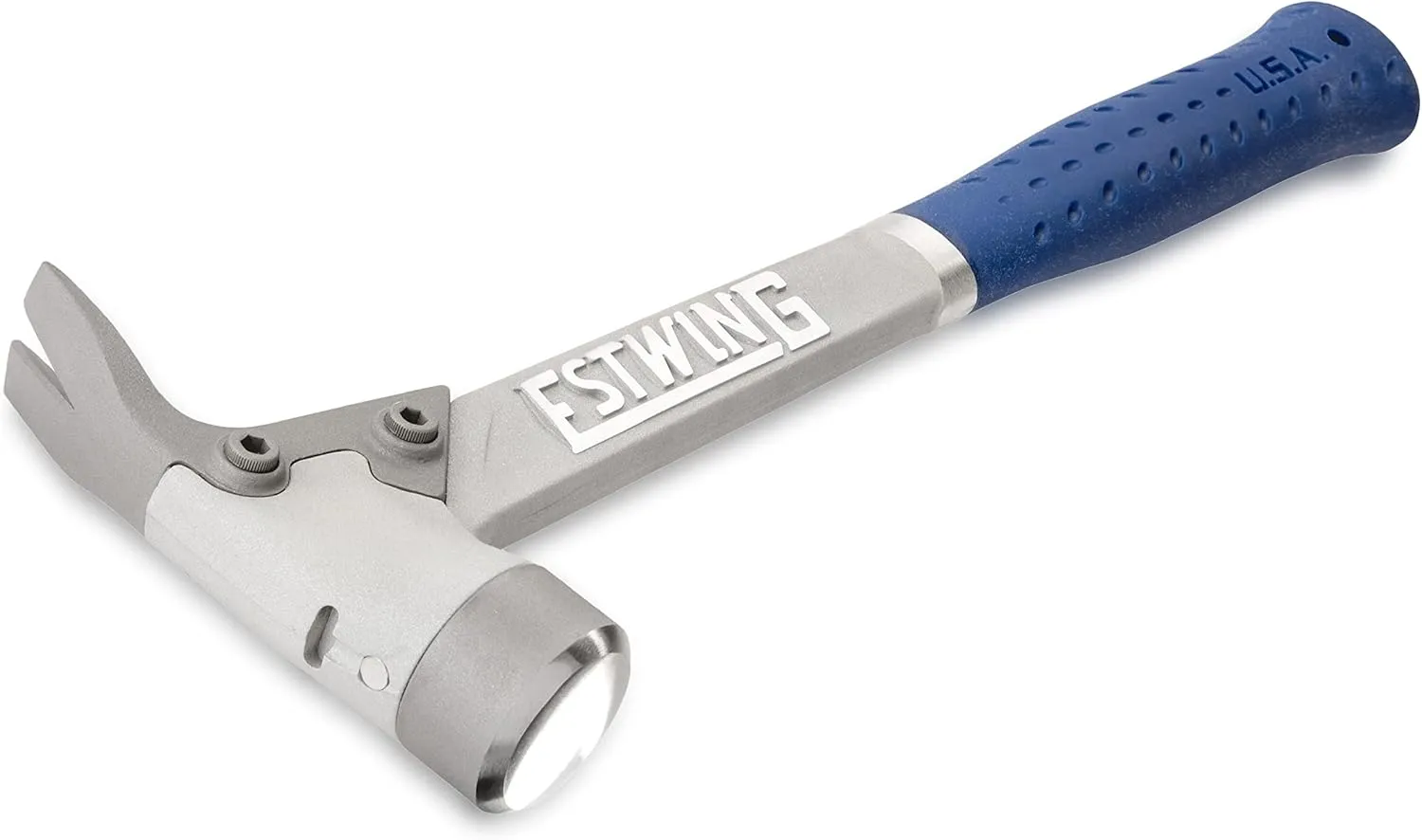 ESTWING AL-PRO Aluminum Framing Hammer - 14 oz Straight Rip Claw with Smooth Face & Shock Reduction Grip - ALBL , Blue