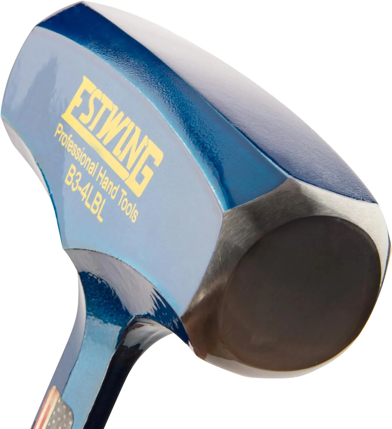 ESTWING BIG BLUE Drilling/Crack Hammer - 4-Pound Long Handle Sledge with Forged Steel Construction & Shock Reduction Grip - B3-4LBL