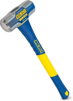 Estwing Soft Face Sledge Hammer for Automotive, Industrial, and Construction Use, 30-35 HRC, 16-Inch Long Fiberglass Handle with Ergonomic Two-Handed Grip (4-Pound Head x 16-Inch Handle)