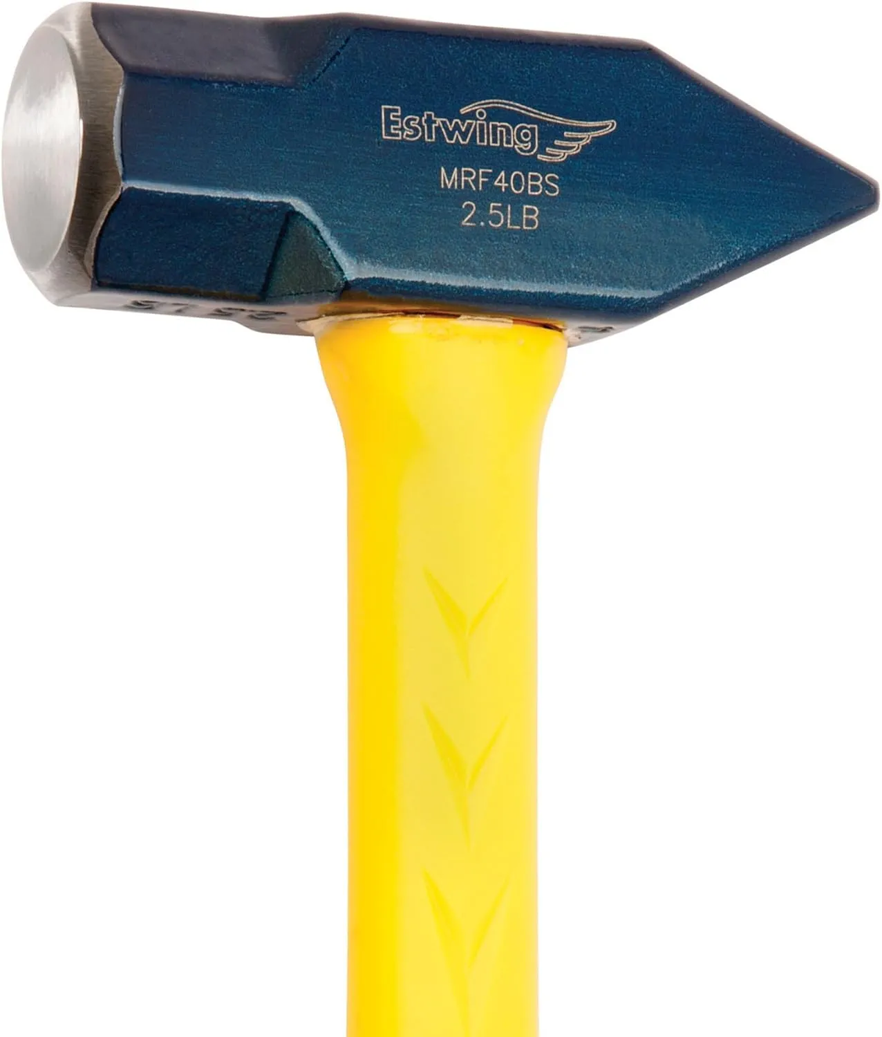 ESTWING Sure Strike Blacksmith's Hammer - 40 oz Metalworking Tool with Fiberglass Handle & No-Slip Cushion Grip - MRF40BS