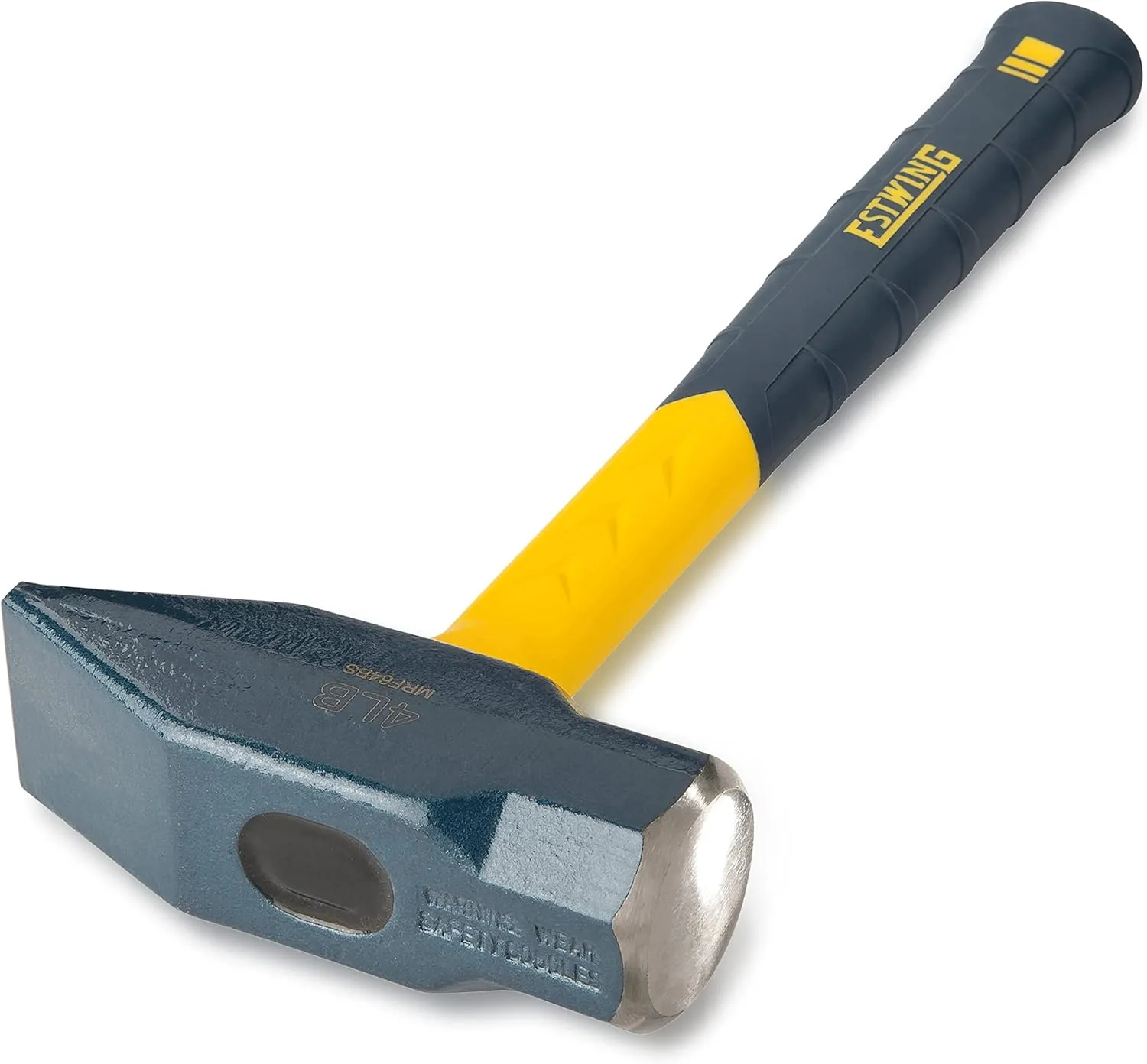 ESTWING Sure Strike Blacksmith's Hammer - 64 oz Metalworking Tool with Fiberglass Handle & No-Slip Cushion Grip - MRF64BS