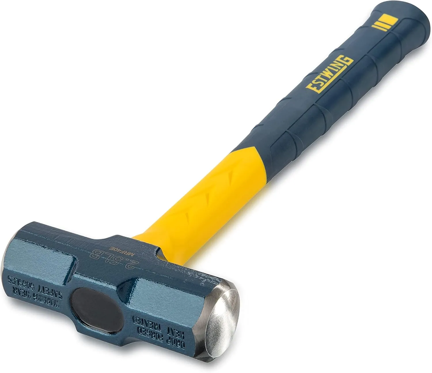 ESTWING Sure Strike Engineer's Hammer - 40 oz Sledge with Fiberglass Handle & No-Slip Cushion Grip - MRF40E