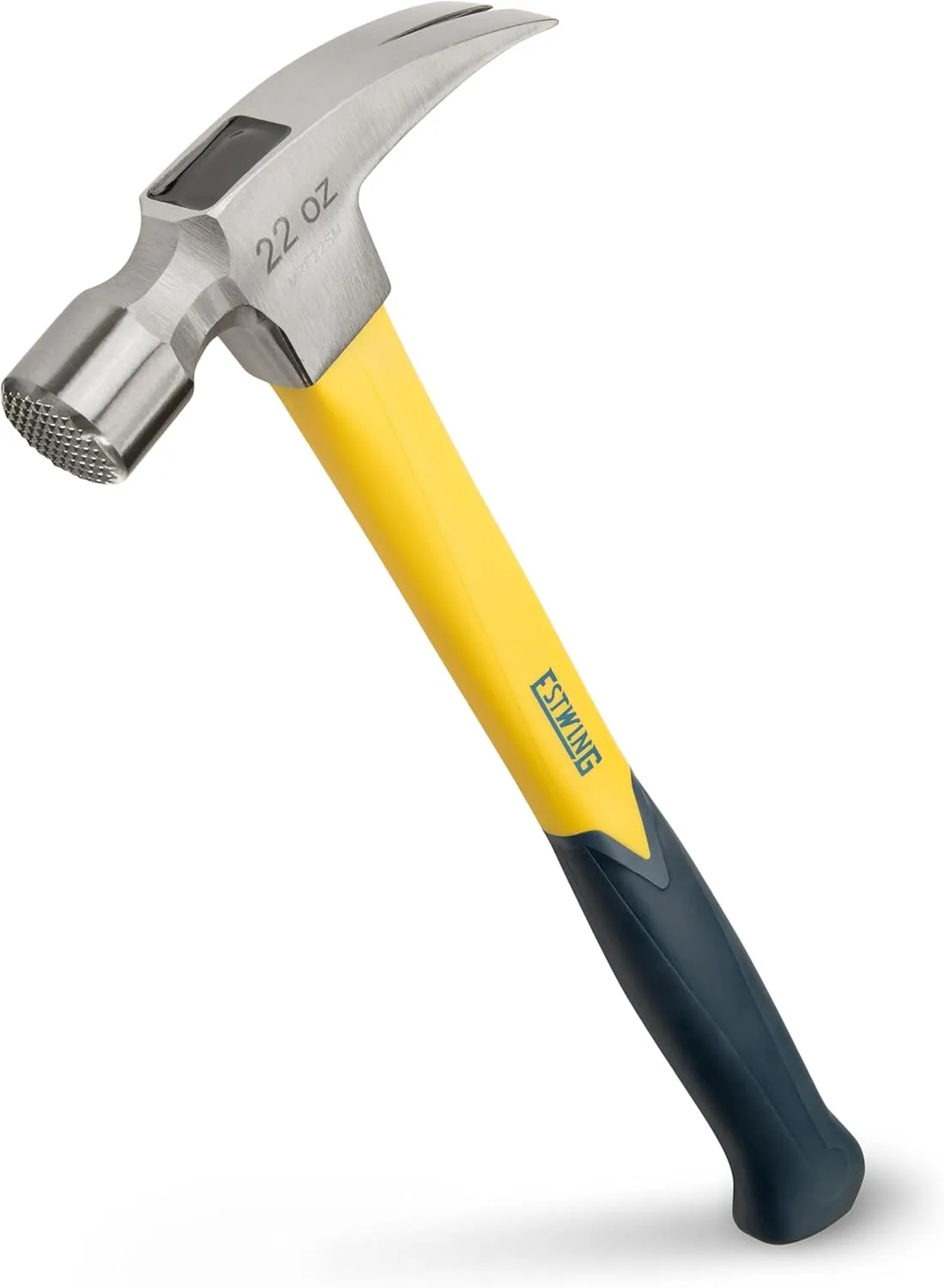 ESTWING Sure Strike Framing Hammer - 22 oz Straight Rip Claw with Fiberglass Handle & No-Slip Cushion Grip - MRF22SM