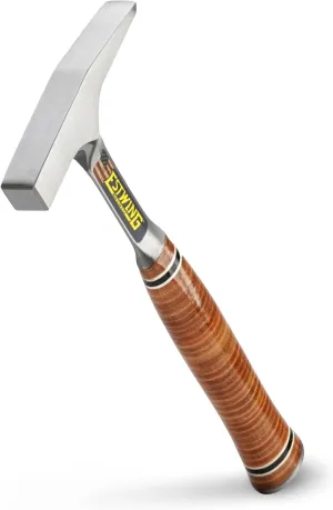 ESTWING Tinner's Hammer - 18 oz Sheet Metal Hammer with Forged Steel Construction & Leather Grip - T18