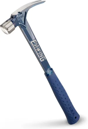ESTWING Ultra Series Hammer - 15 oz Rip Claw Framing Hammer with Smooth Face & Shock Reduction Grip - E6-15S