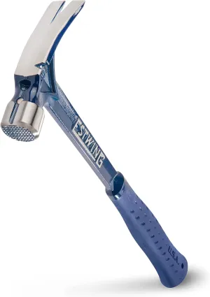 ESTWING Ultra Series Hammer - 19 oz Rip Claw Framing Hammer with Milled Face & Shock Reduction Grip - E6-19SM