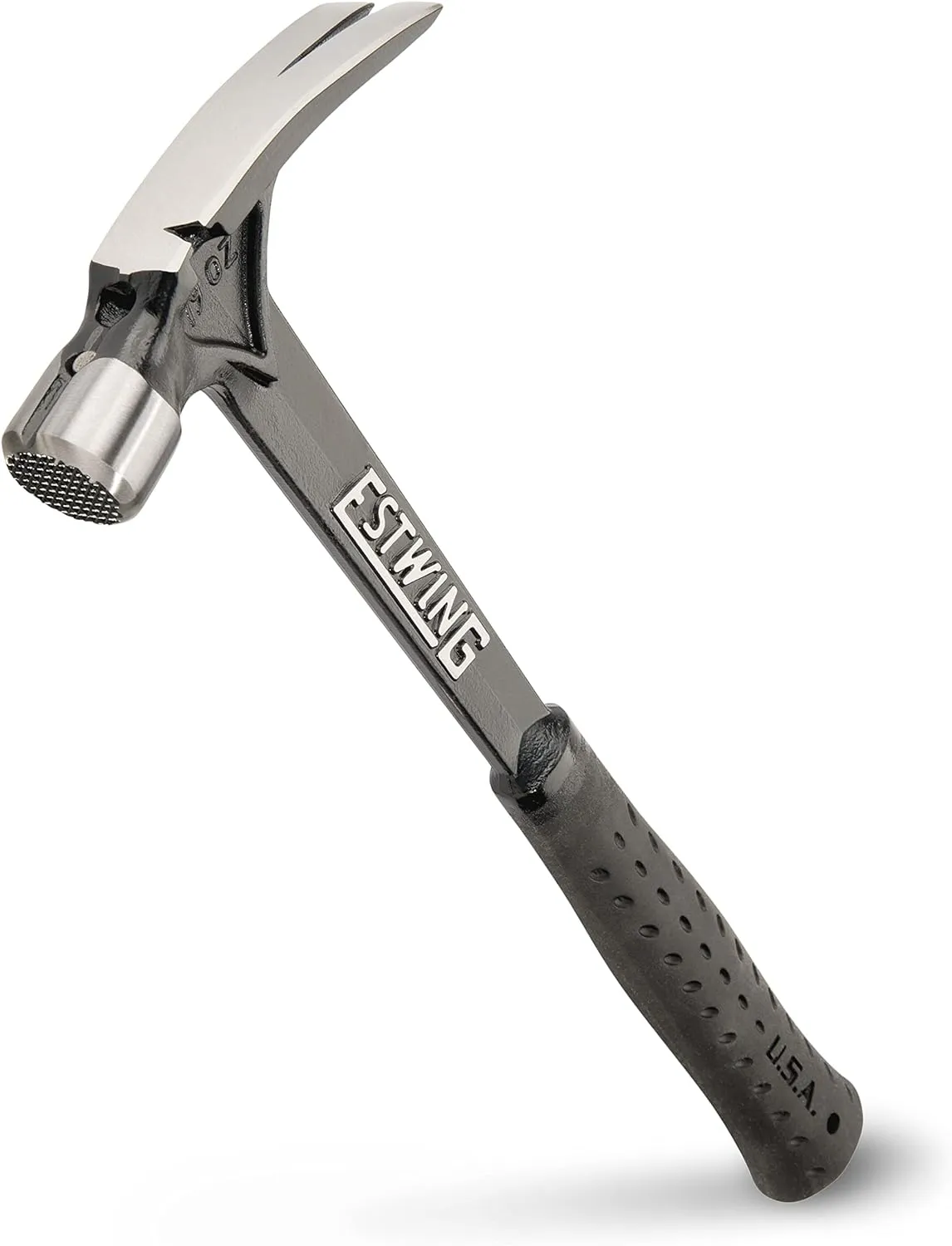 ESTWING Ultra Series Hammer - 19 oz Rip Claw Framing Hammer with Milled Face & Shock Reduction Grip - EB-19SM