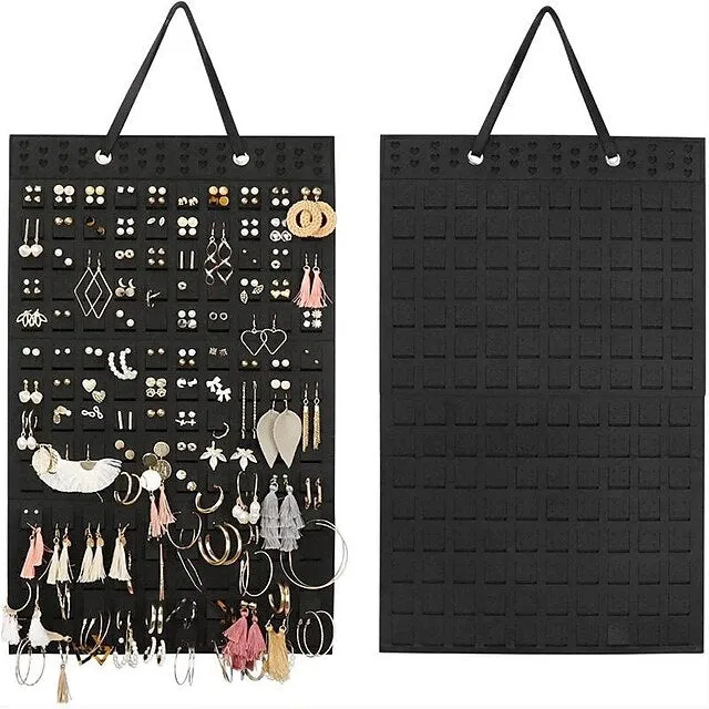 Felt Hanging Bag Earring Storage Hanging Bag Wall Hanging Jewelry Earrings Necklace Ring Storage