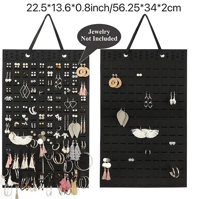 Felt Hanging Bag Earring Storage Hanging Bag Wall Hanging Jewelry Earrings Necklace Ring Storage