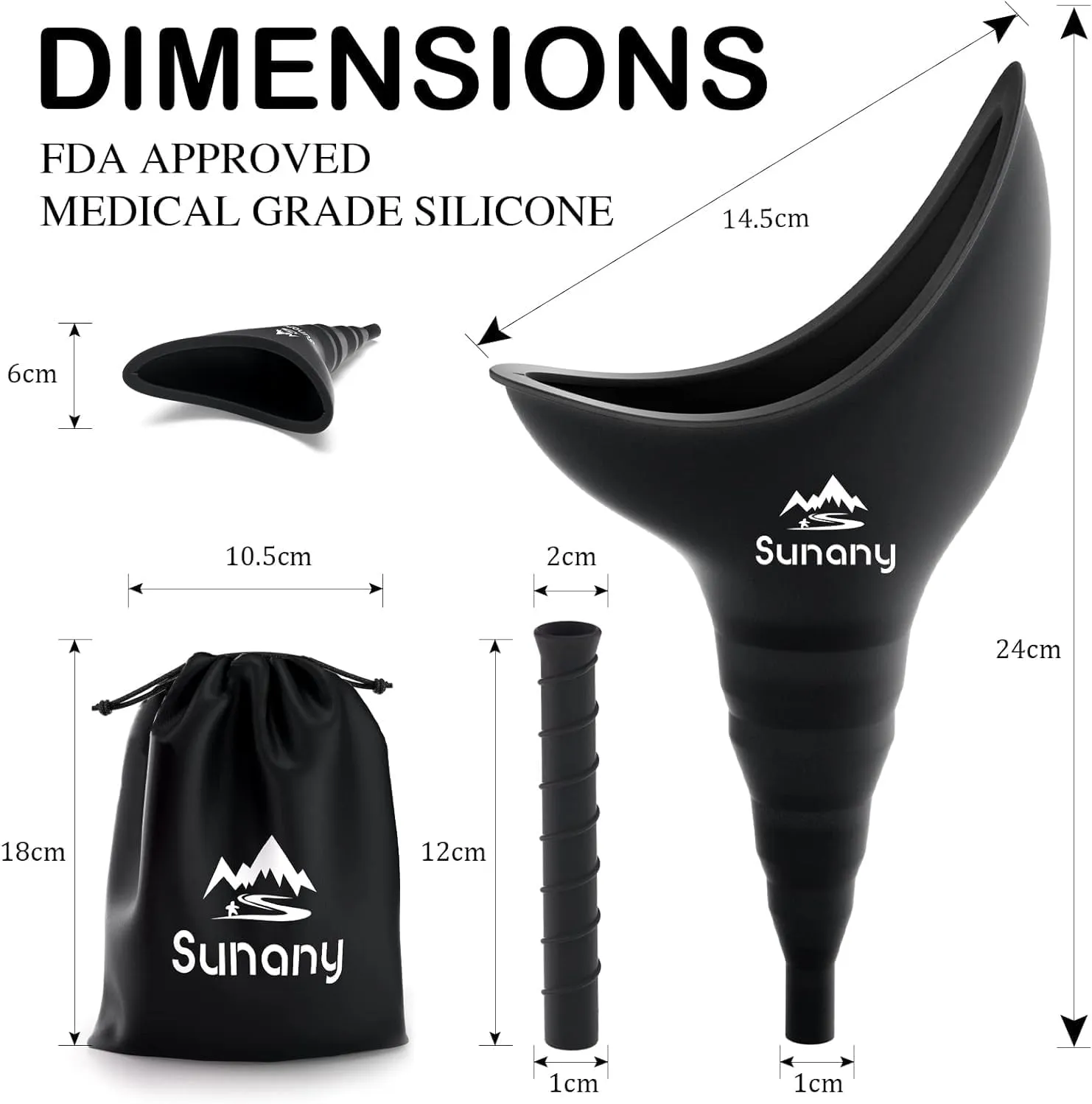 Female Urination Device, Reusable Female Urinal Silicone Women Pee Funnel Allows Women to Pee Standing Up, The Perfect Companion for Camping,Outdoor,Travel（Fuchsia）
