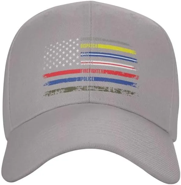 First Responders Hero Flag Nurse E-M-S Police Fire Military Flag-Baseball Caps Denim Hats Cowboy Knit hat Fisherman's hat