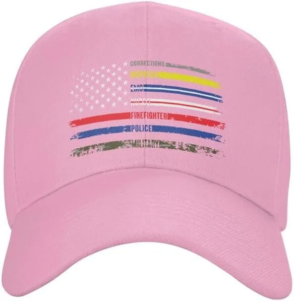First Responders Hero Flag Nurse E-M-S Police Fire Military Flag-Baseball Caps Denim Hats Cowboy Knit hat Fisherman's hat