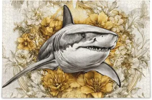 Fish Floral Jigsaw Puzzle for Adults 500 Pieces, Extremely Challenging and Difficult Puzzle for Family Games, Party Entertainment, and Brain Teasing Fun