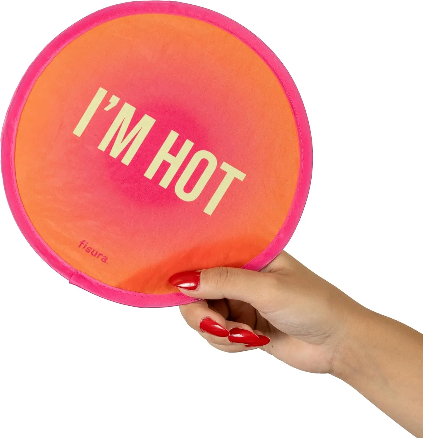 Fisura – Foldable round folding fanS. Original Foldable frisbees for parties. Measurements: 7.87 inches.