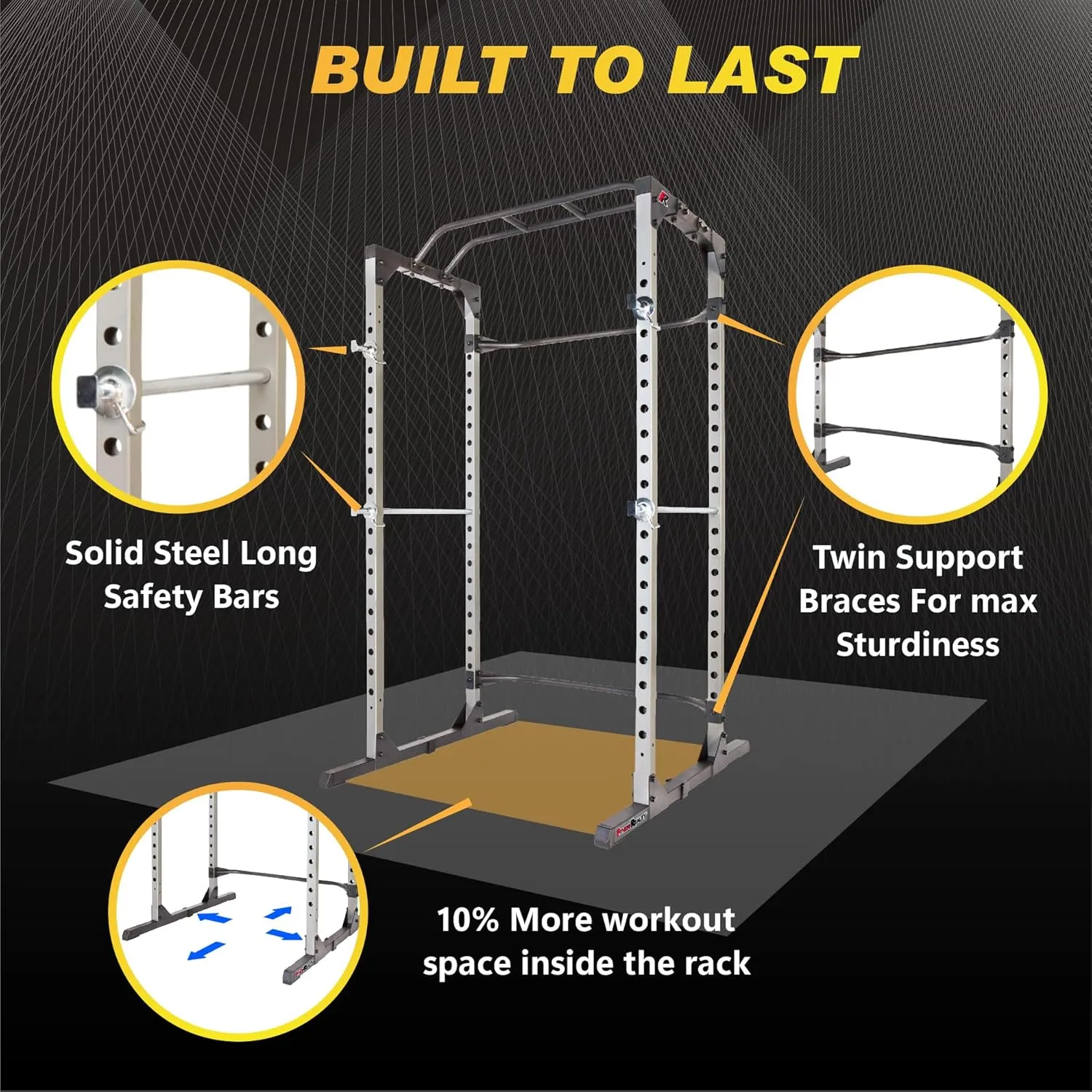 Fitness Reality Squat Rack Power Cage with Optional LAT Pulldown, Cable Crossover