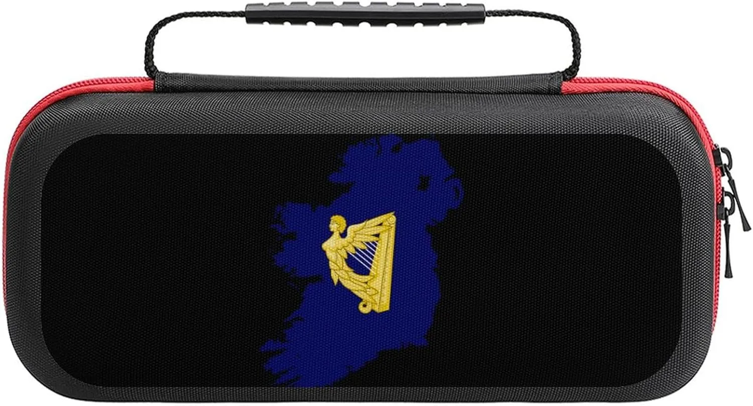 Flag Map of Kingdom of Ireland Carrying Case Compatible with Switch/Switch Lite Protective Hard Shell Travel Carrying Case Pouch