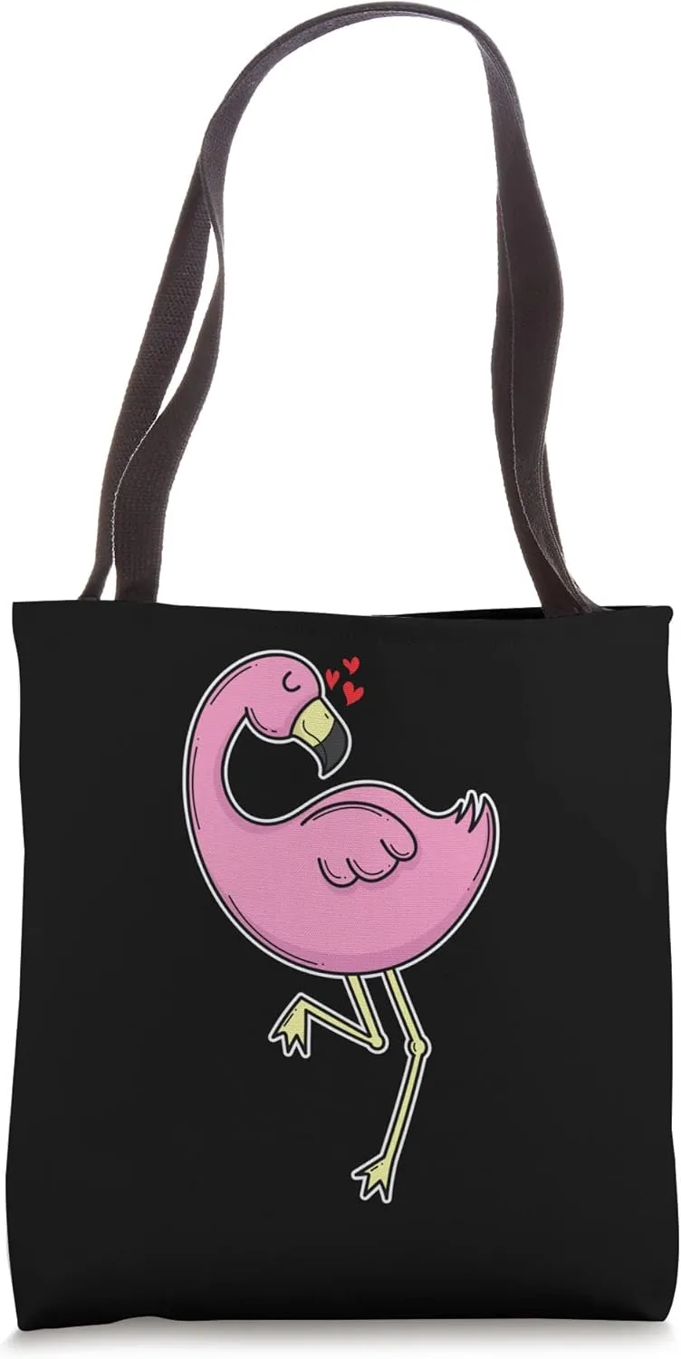Flamingo in Love on one Leg Tote Bag
